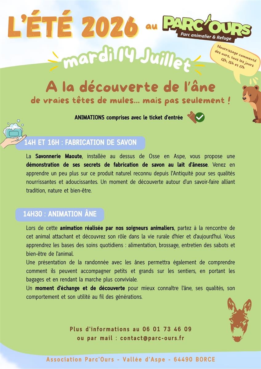 Parc'Ours - A la découverte de l'âne
