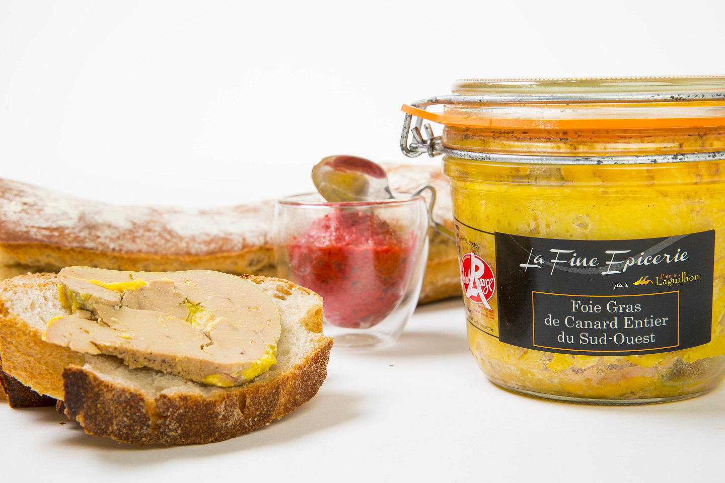 Foie gras entier de canard en verrine, La Ferme de Vers