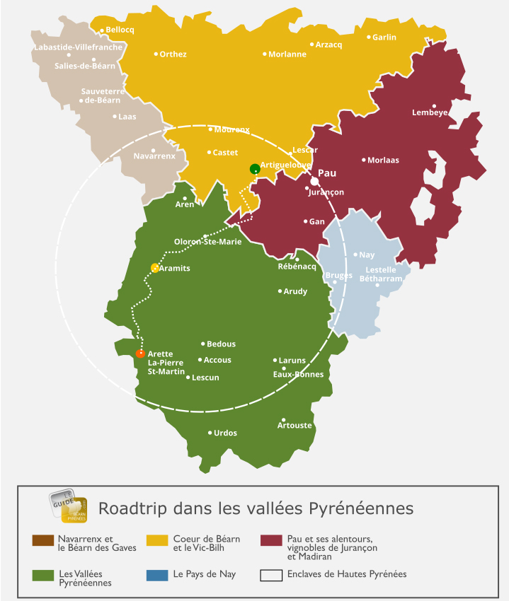 Carte roadtrip Bearn